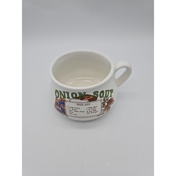 Vintage Onion Soup Recipe Bowl Mug Taiwan - Picture 10 of 10